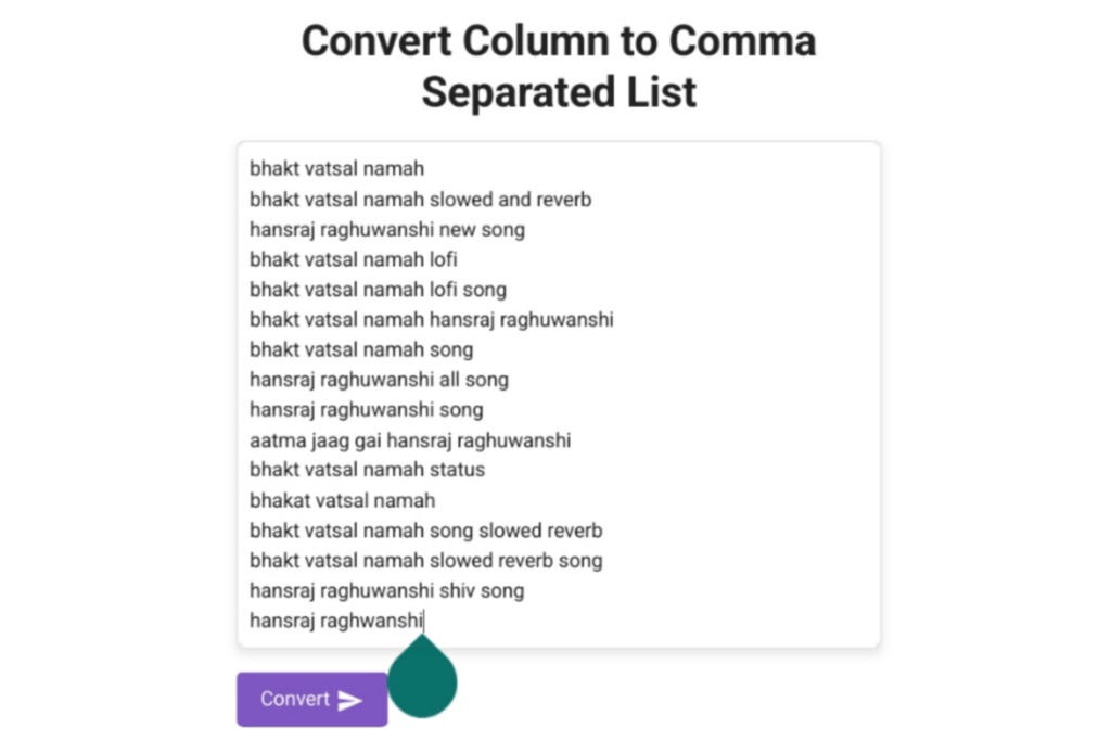 Convert Column to Comma