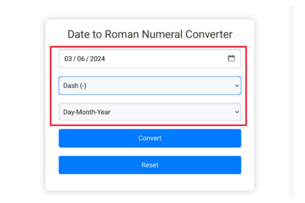 Date to Roman Numeral Converter