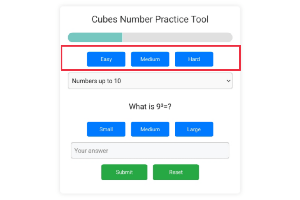 Cubes number practice tool,cubes number practice,1 to 30 cubes number practice tool