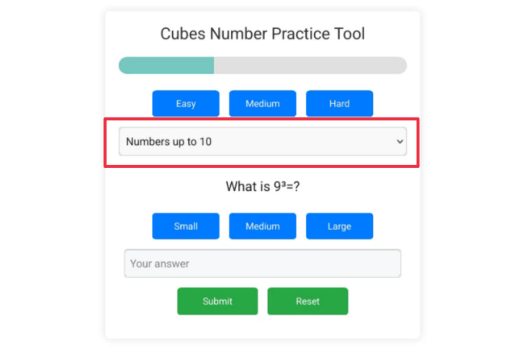 Cubes number practice tool,cubes number practice,1 to 30 cubes number practice tool