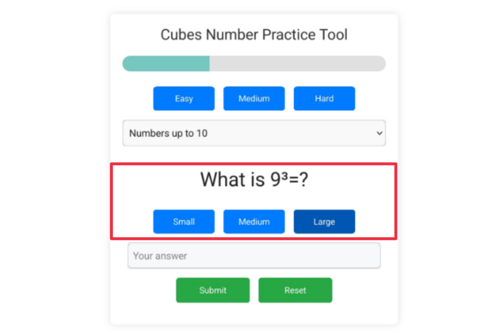 Cubes number practice tool,cubes number practice,1 to 30 cubes number practice tool