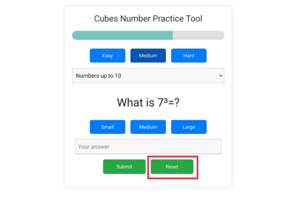 Cubes number practice tool,cubes number practice,1 to 30 cubes number practice tool