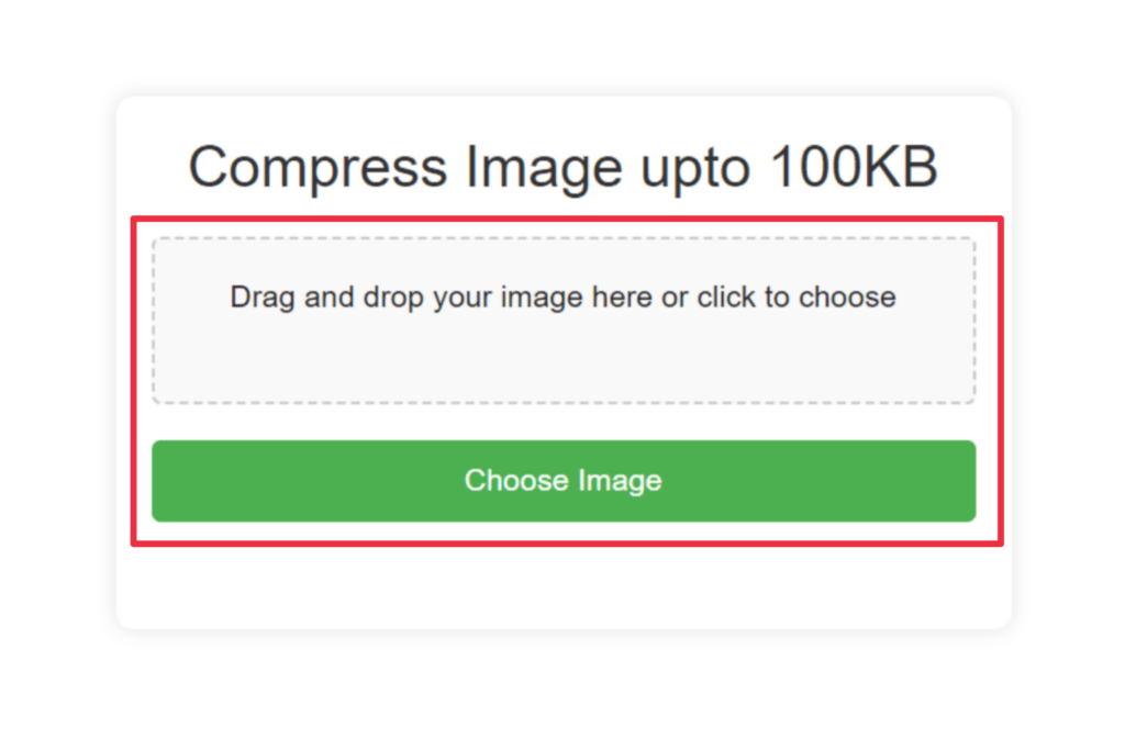 Compress images up to 100kb