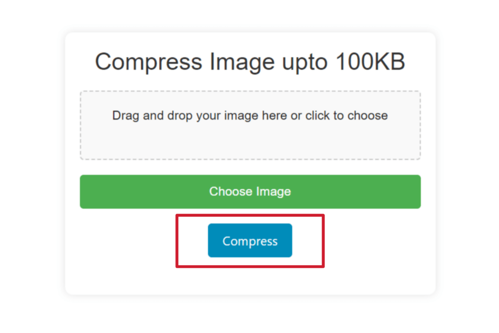 Compress images up to 100kb