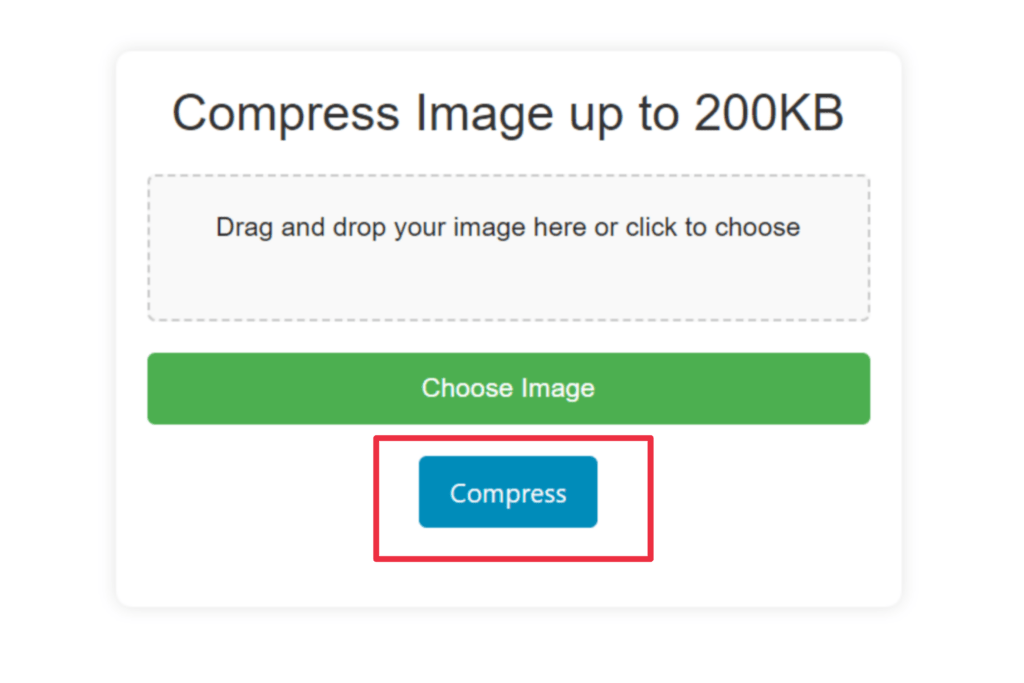 Compress images up to 200kb