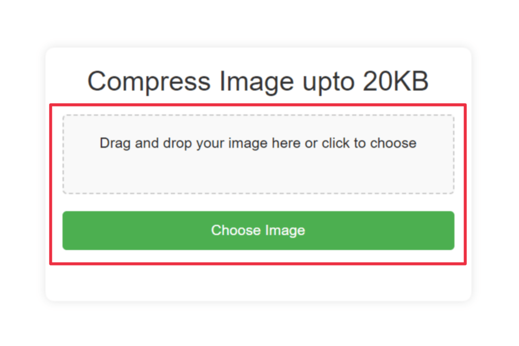 Compress images up to 20kb