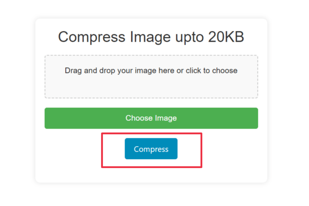 Compress images up to 20kb