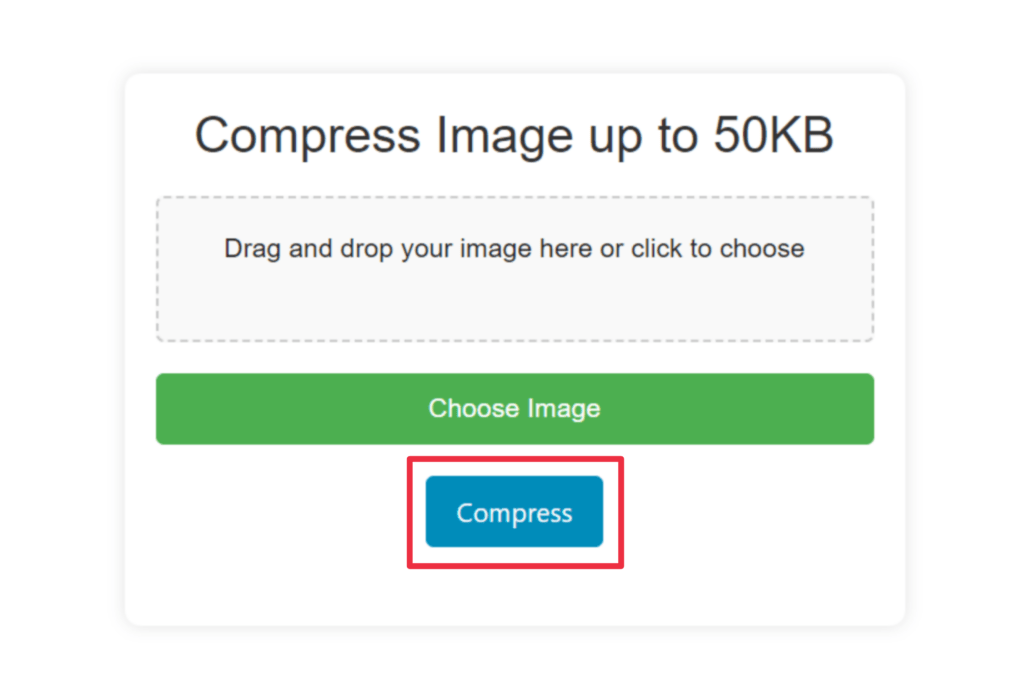 Compress images up to 50kb