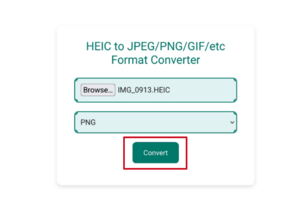 Heic to jpeg/png/gif/etc format converter