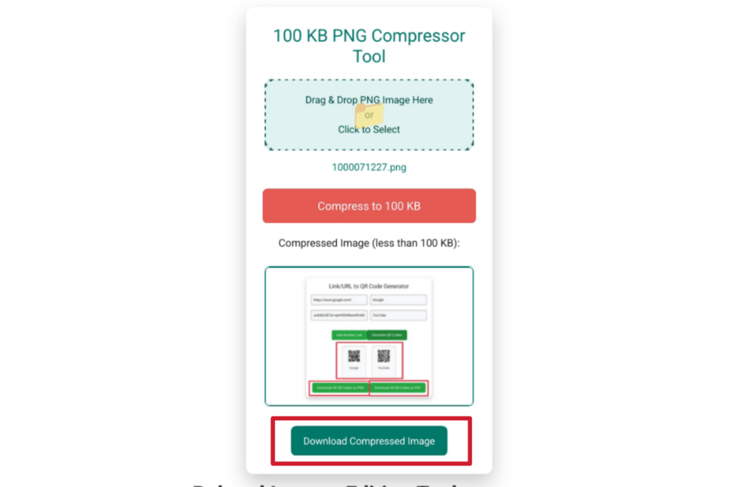 100 kb png compressor tool, 100 kb png compressor, compress png upto 100kb,