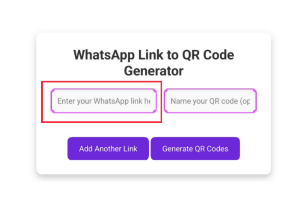 Whatsapp link to qr code generator