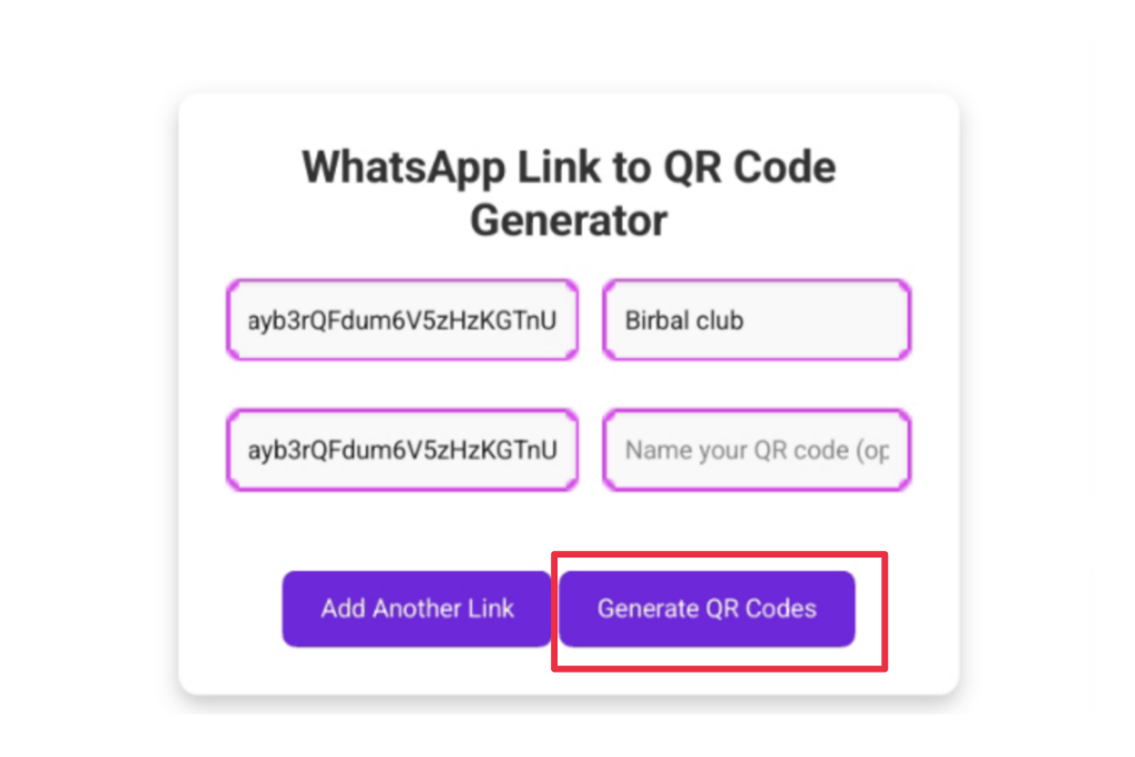 Whatsapp link to qr code generator