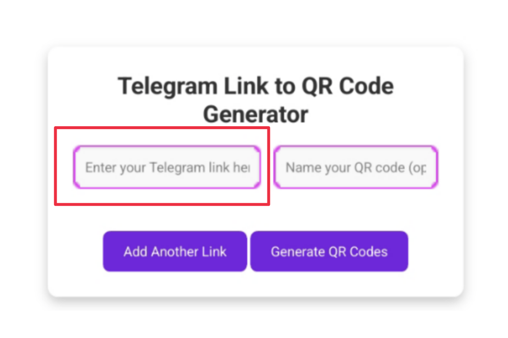 Telegram link to qr code generator