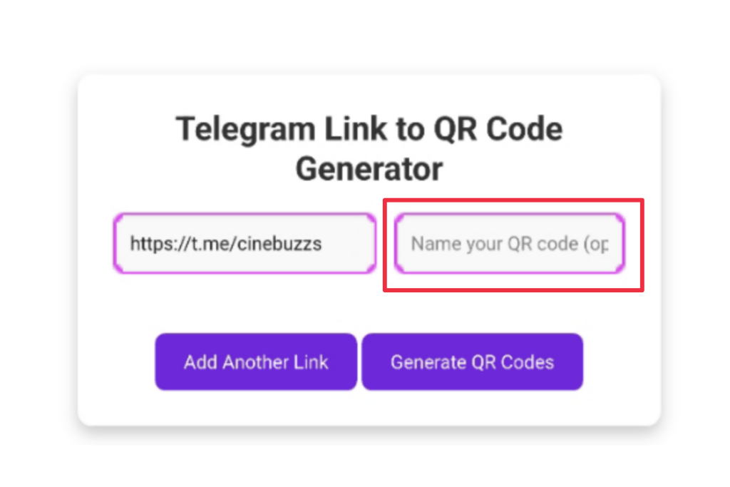 Telegram link to qr code generator