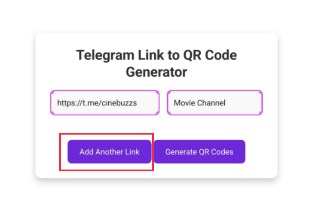 Telegram link to qr code generator