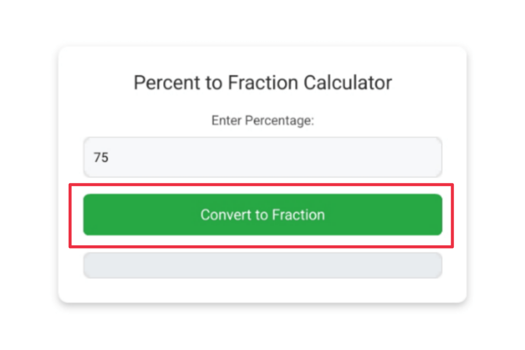 Percent to fraction calculator