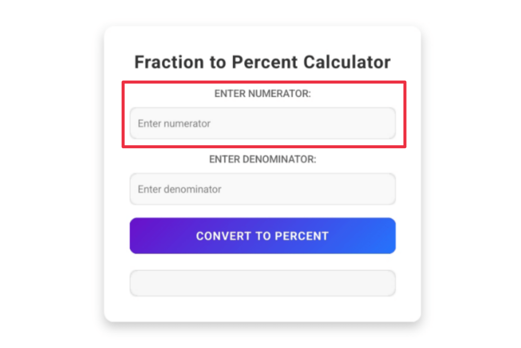 Fraction to percent calculator