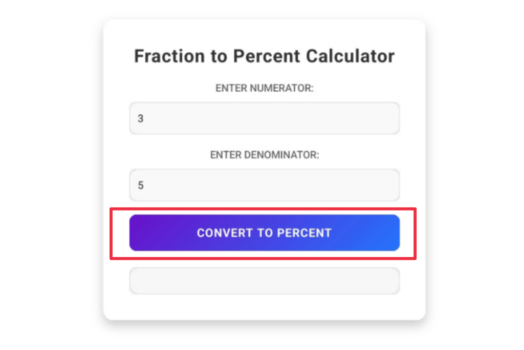 Fraction to percent calculator