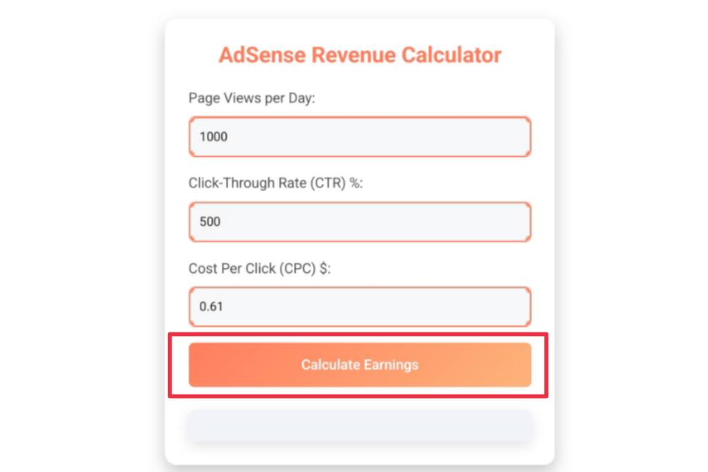 Adsense revenue calculator, adsense revenue,