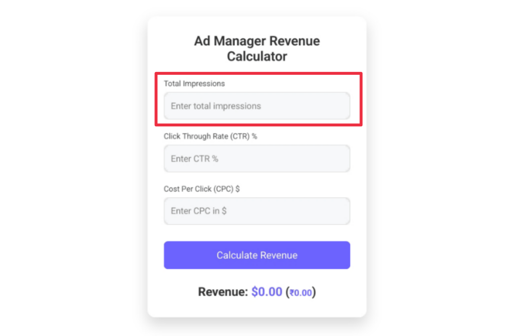 Ad manager revenue calculator, ad manager revenue, adsence revenue calculator