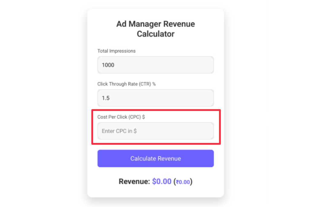 Ad manager revenue calculator, ad manager revenue, adsence revenue calculator