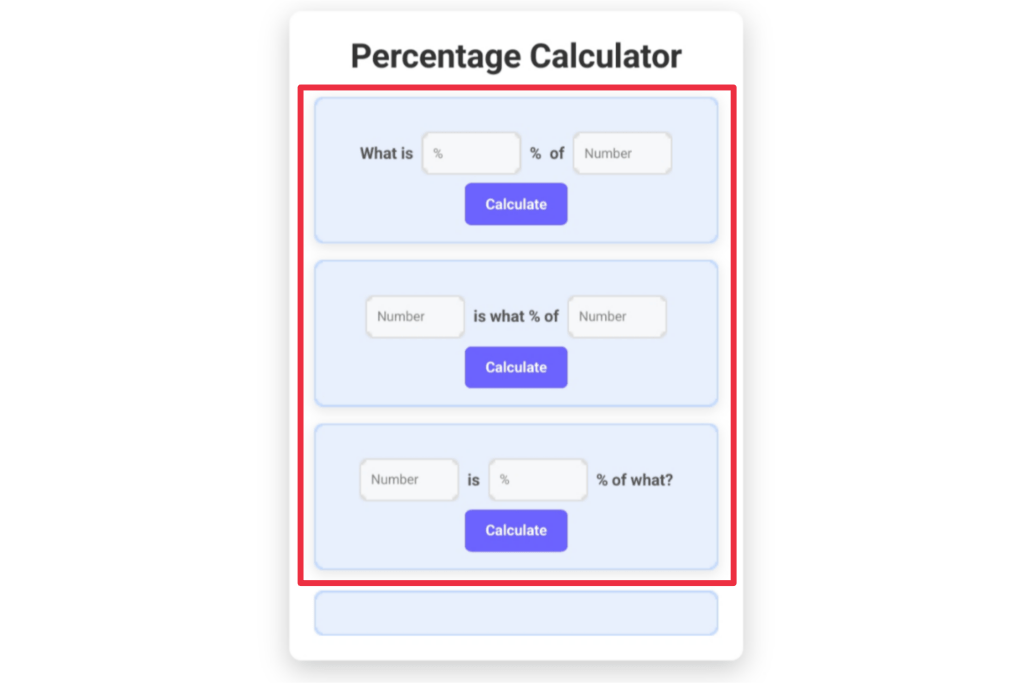 Percentage calculator