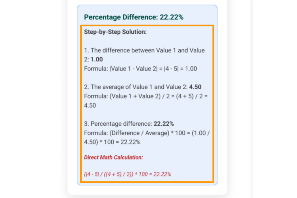 Percentage difference calculator, percentage difference,