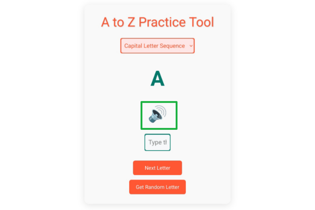 A to z practice tool, a to z practice, free online a to z practice tool, 
 online a to z practice tool