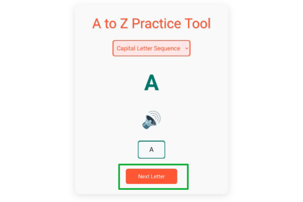 A to z practice tool, a to z practice, free online a to z practice tool, 
 online a to z practice tool