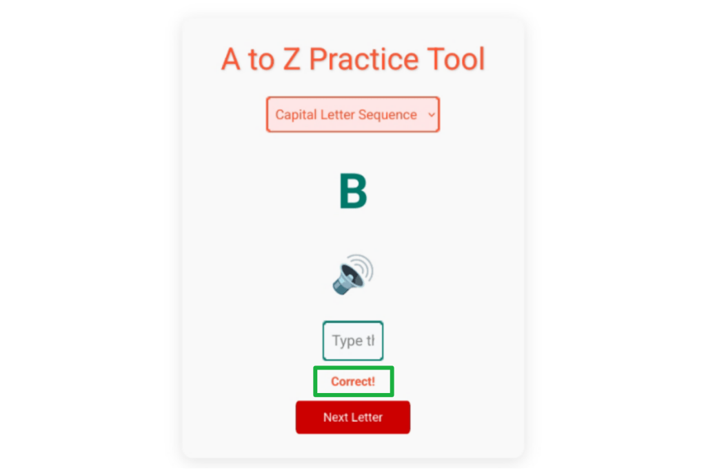 A to z practice tool, a to z practice, free online a to z practice tool, 
 online a to z practice tool